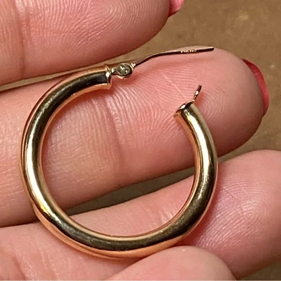 14K Yellow Gold Hoops